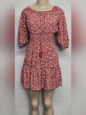 For Justify Smocked Baby Doll Dress S Floral Tassels